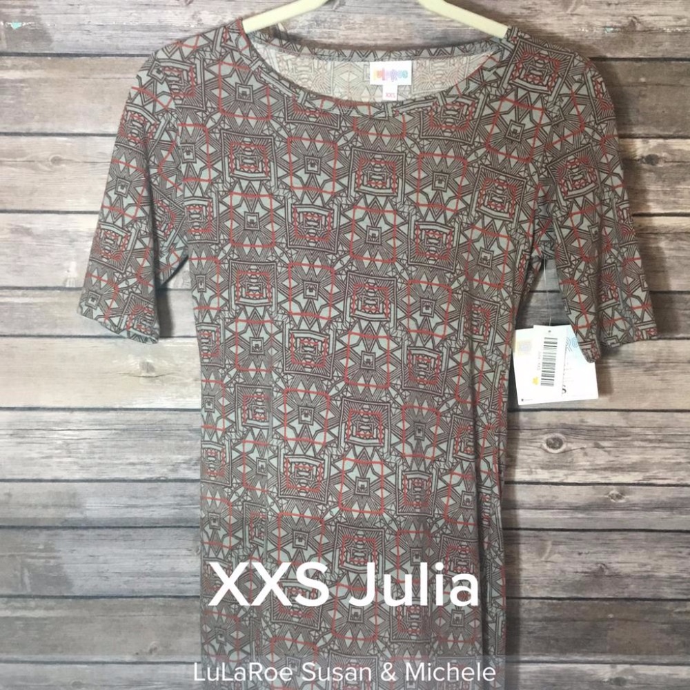 LULAROE XXS JULIA DRESS; BRAND NEW WITH TAGS